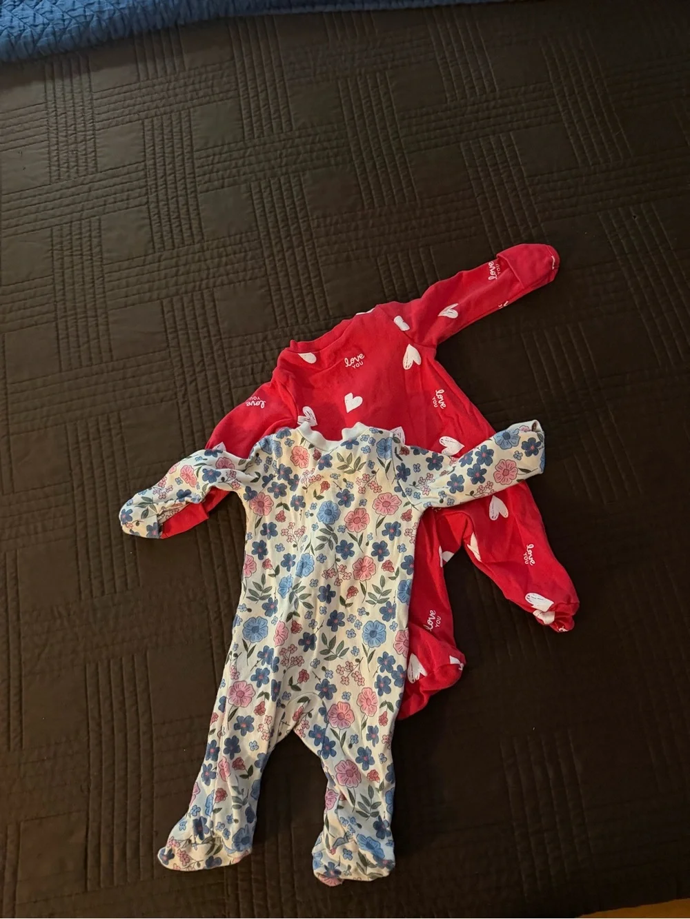 Carter's Floral & Animal Print Baby Footed One-Pieces in Pink, Blue, White